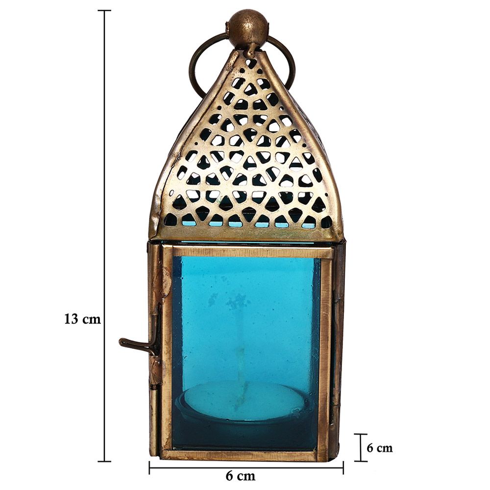 HilalFul - Authentic Handmade Lantern - S - Turquoise