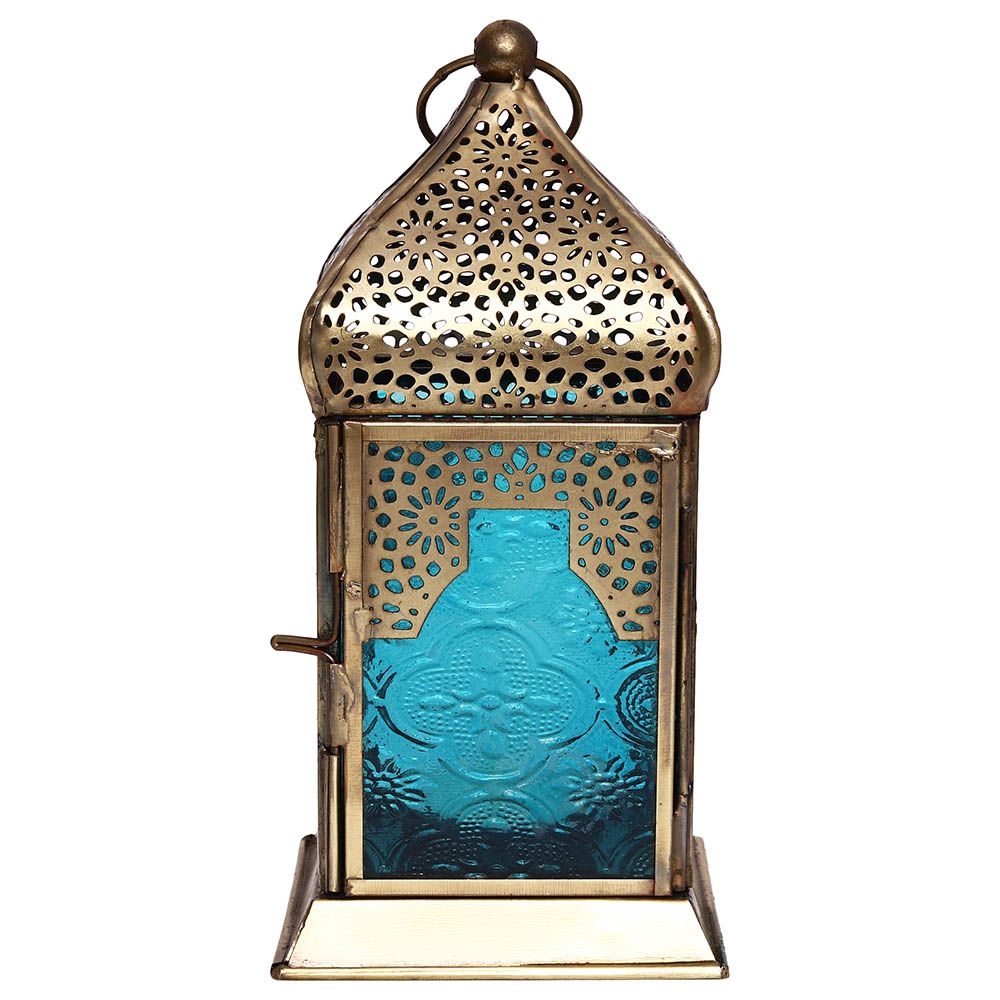 HilalFul - Authentic Handmade Lantern - M - Turquoise