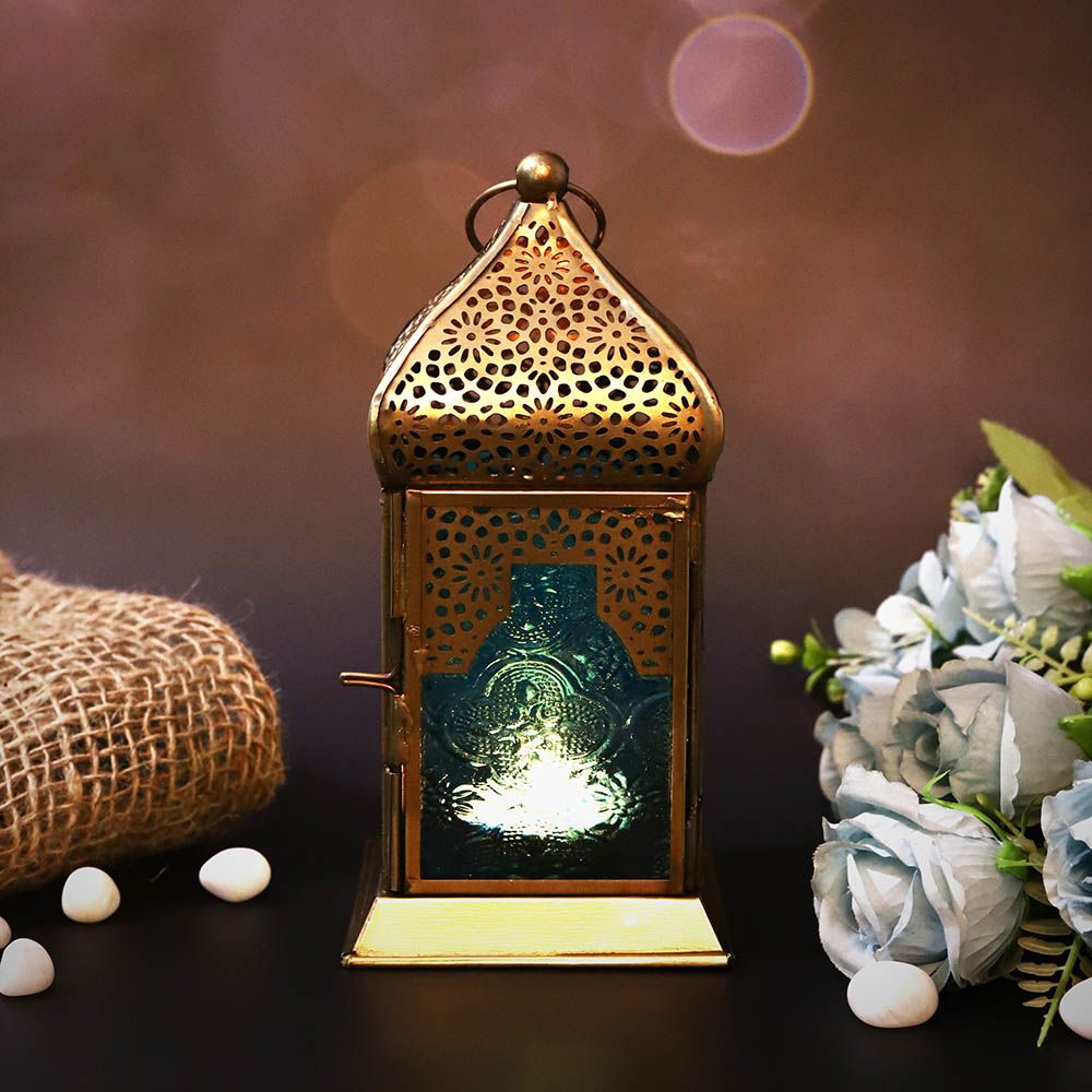 HilalFul - Authentic Handmade Lantern - M - Turquoise