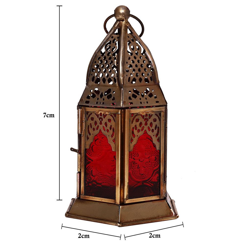 HilalFul - Authentic Handmade Lantern - Red