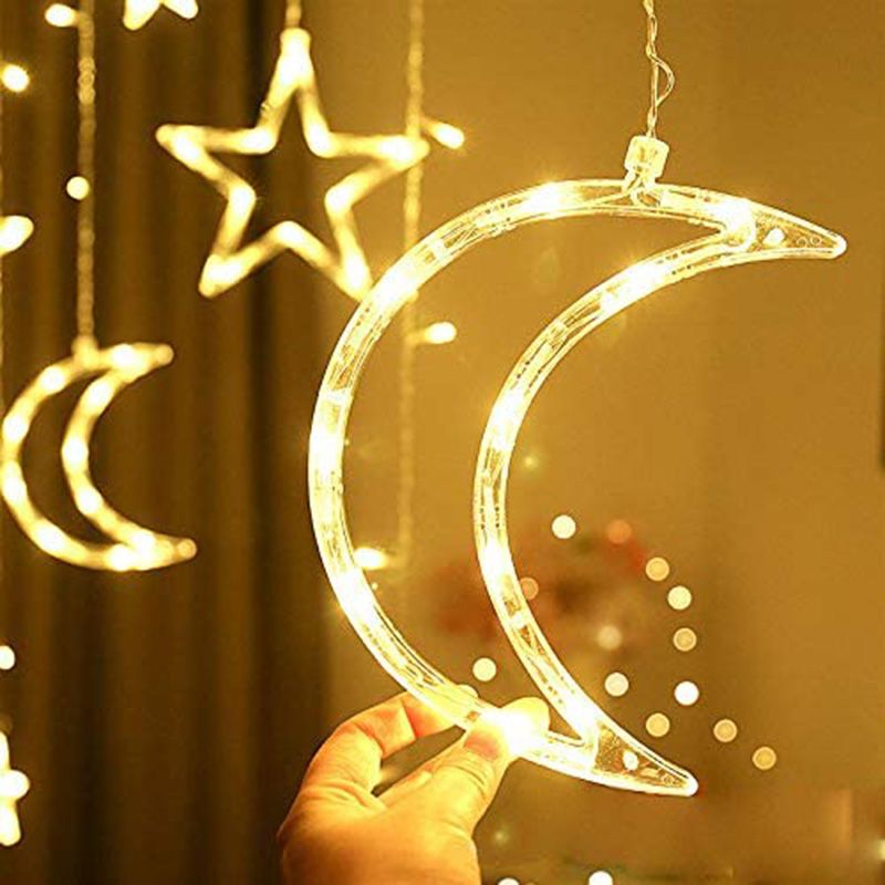 HilalFul - Hanging Moon & Star String - 3.5M