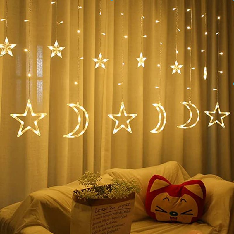 HilalFul - Hanging Moon & Star String - 3.5M