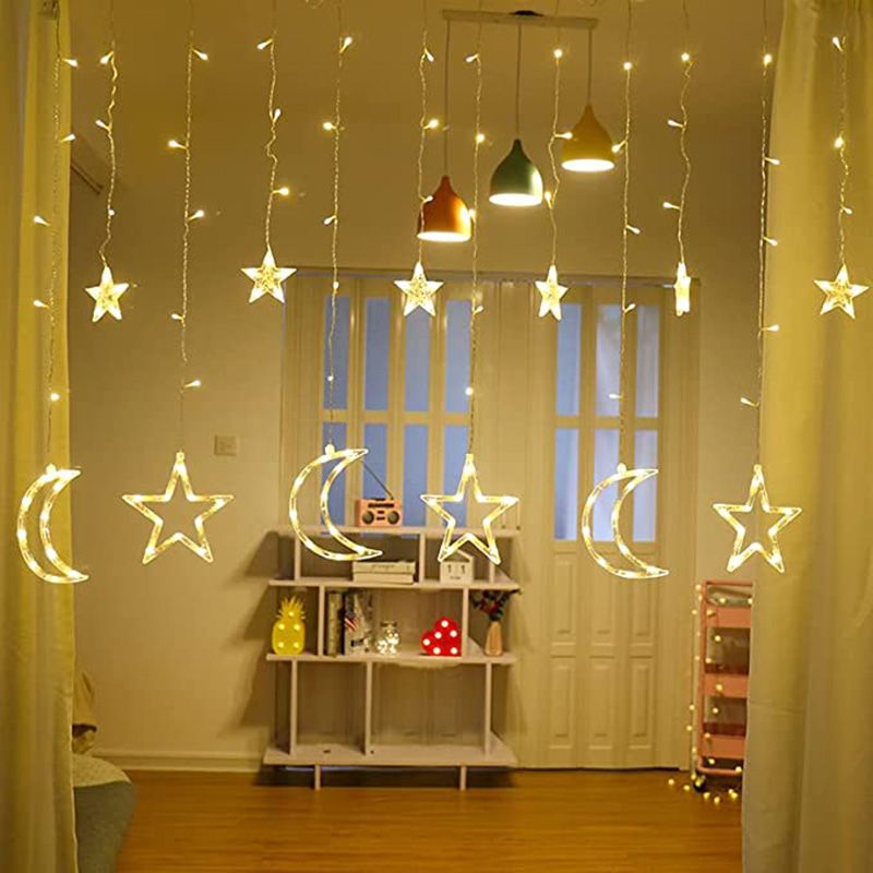 HilalFul - Hanging Moon & Star String - 3.5M