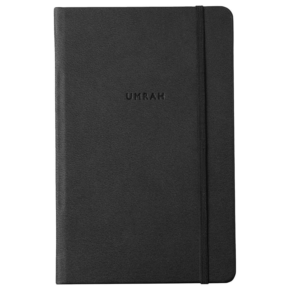 HilalFul - Recycled Leather Umrah Planner & Journal - Matt Black