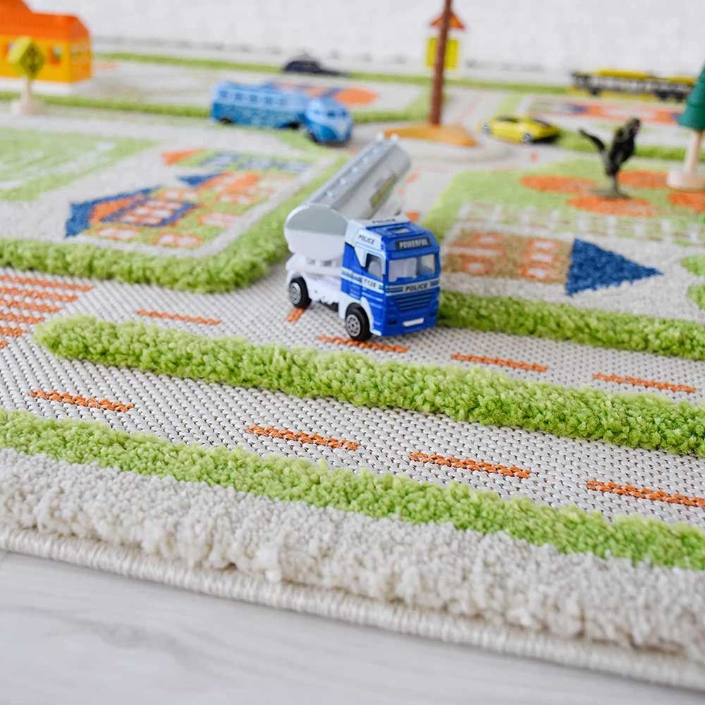 IVI - Traffic Green Design Educational 3D Carpet Playmat - Medium