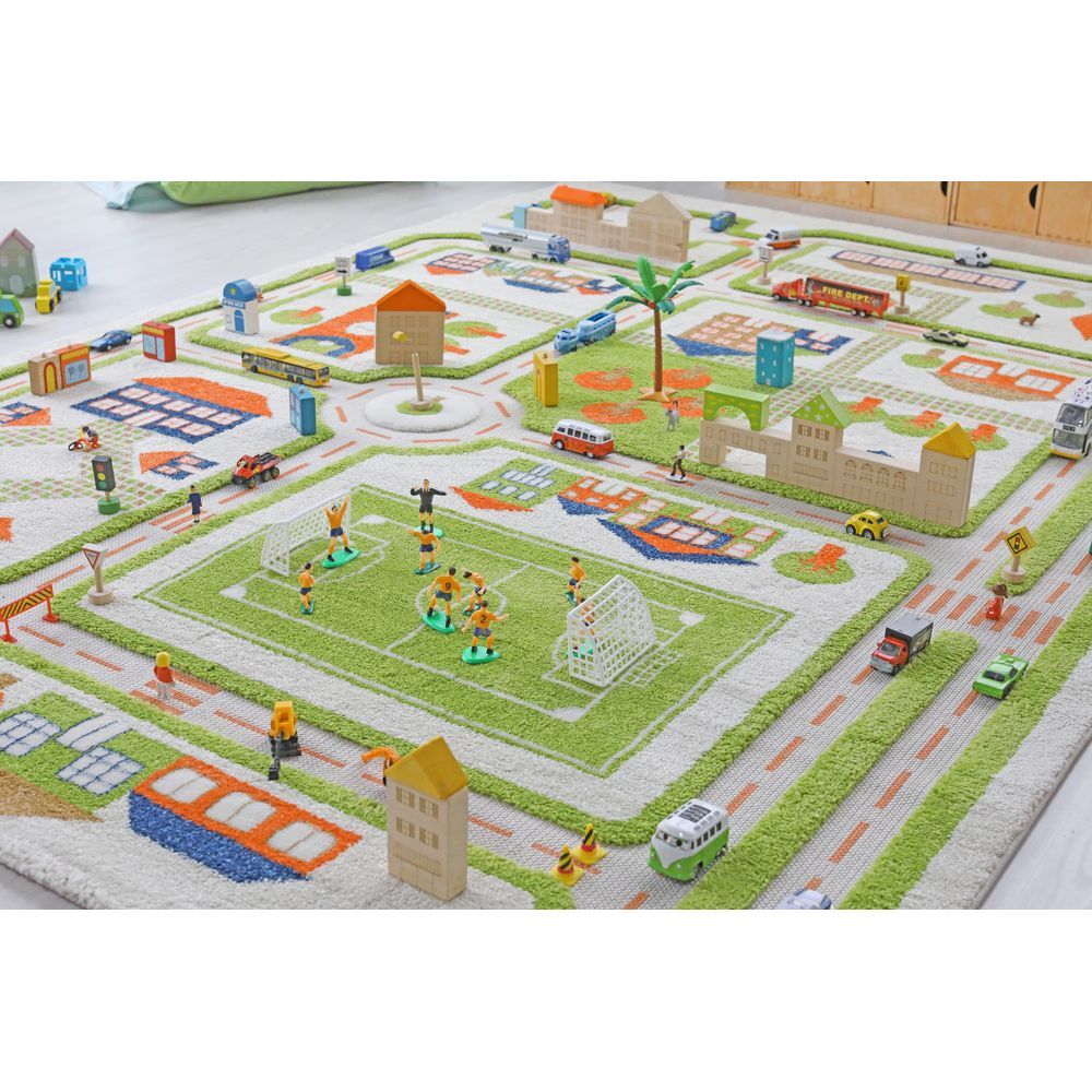 IVI - Traffic Design Educational 3D Carpet Playmat - XL - Green