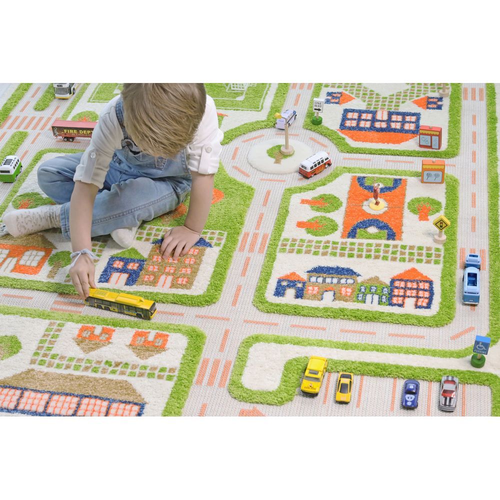 IVI - Traffic Design Educational 3D Carpet Playmat - XL - Green