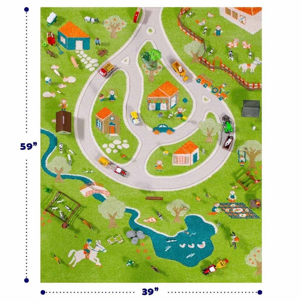 IVI - Farm Design Educational 3D Carpet Playmat - Medium