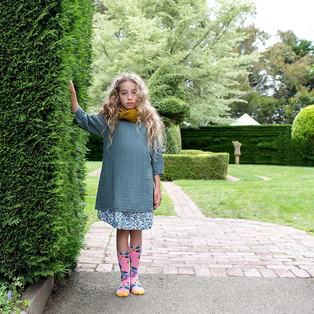 Billy Loves Audrey - Garden Knee High Socks - Pink