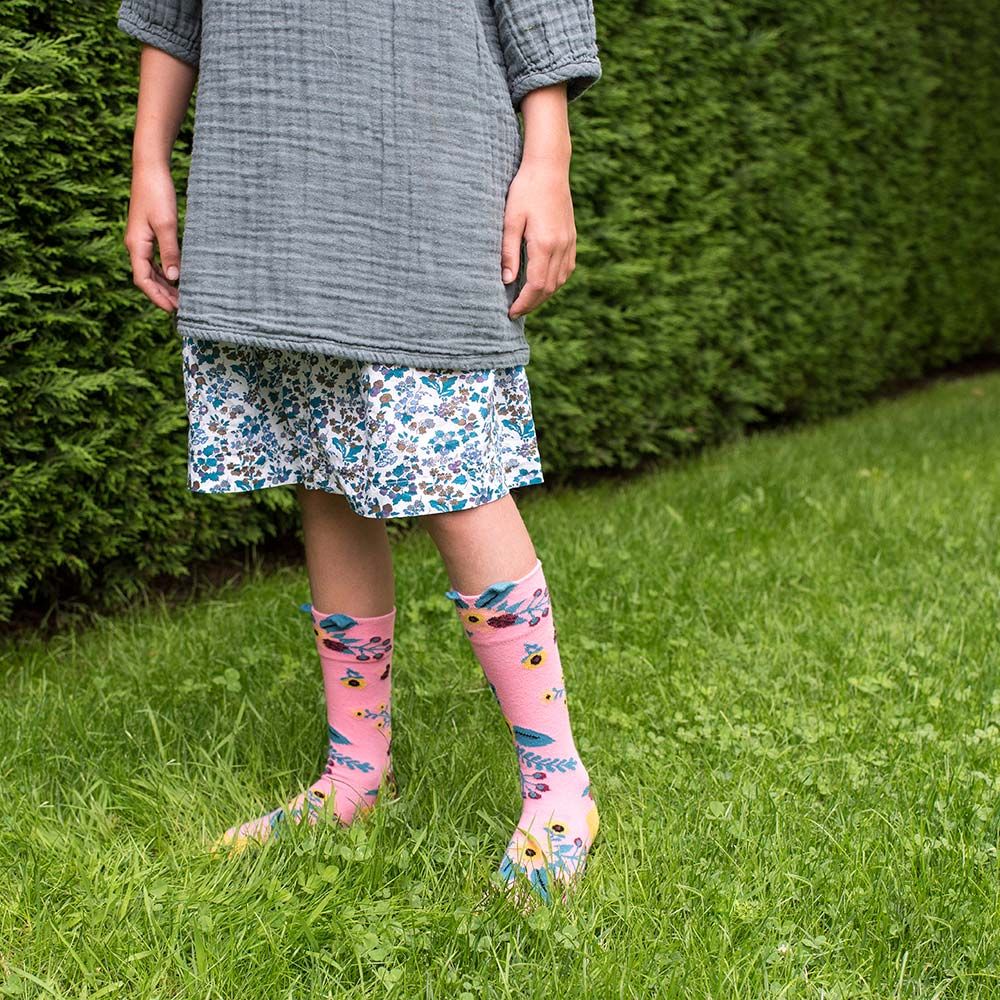 Billy Loves Audrey - Garden Knee High Socks - Pink