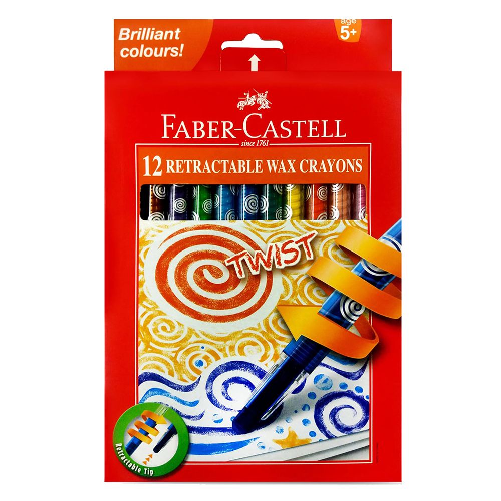 Faber-Castell - Twist Retractable Crayons 12pcs