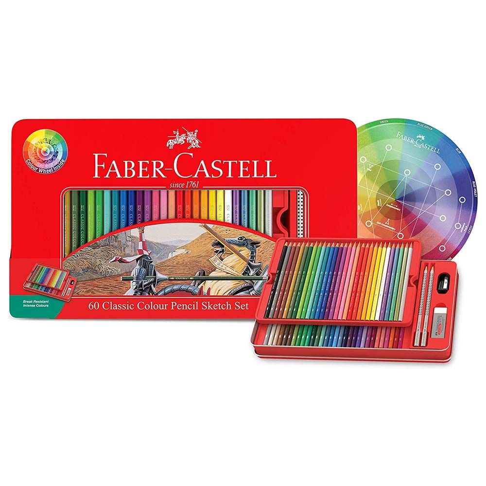 Faber-Castell - Classic Colour Pencils 60 Colour Sketch Set