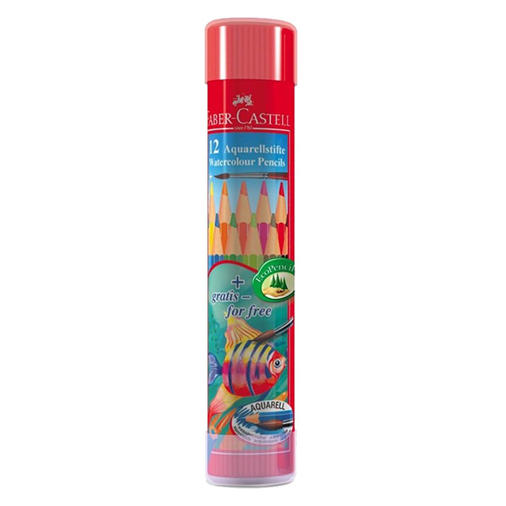 Faber-Castell - Fish Round Tin Water Colour Pencil 12pcs