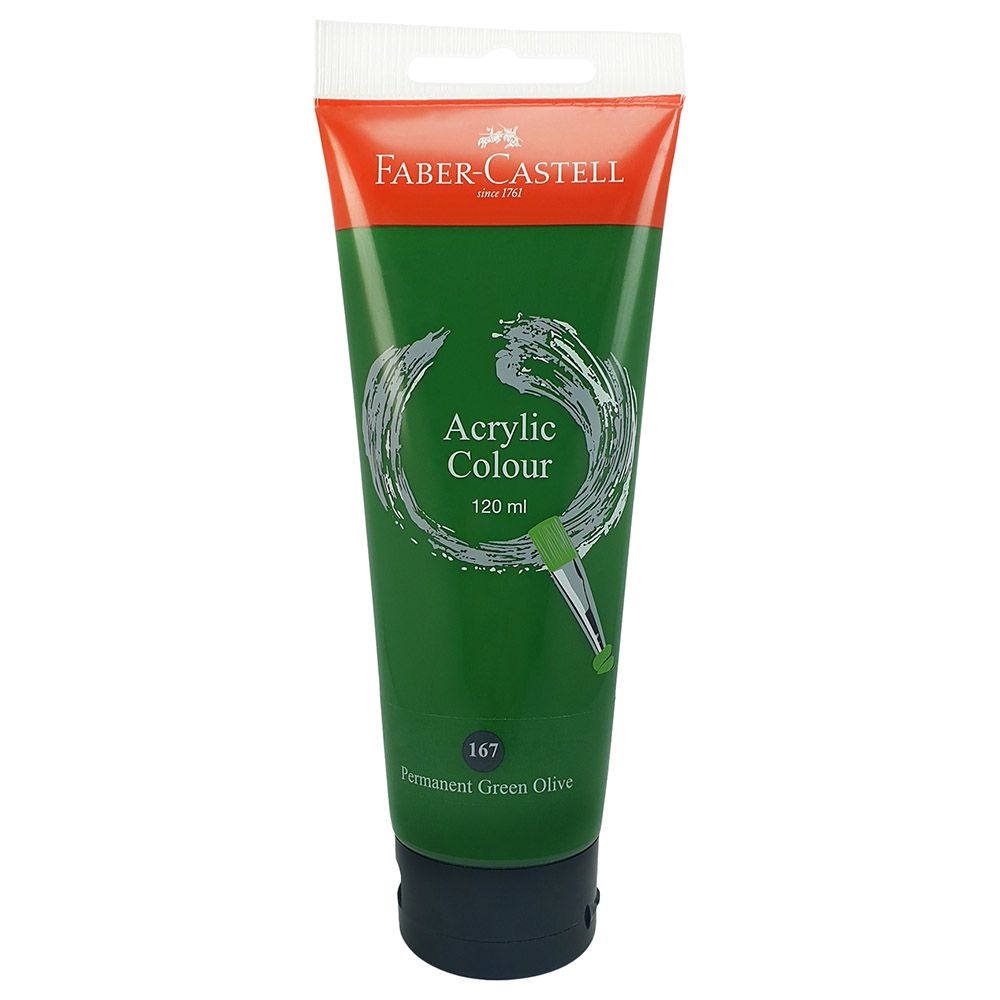 Faber-Castell - Acrylic Permanent Color Tube - 120Ml - Green Olive