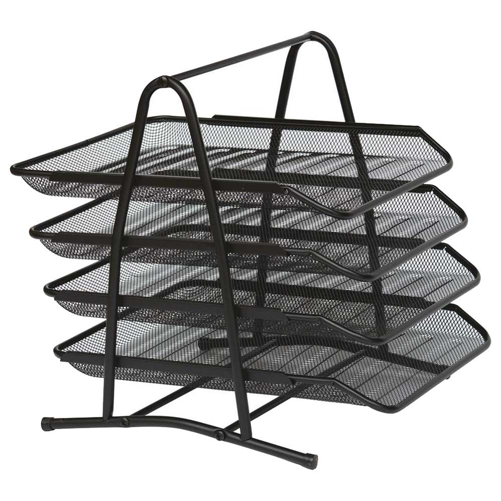 Maxi - Mesh 4 Tier Document Tray - Black