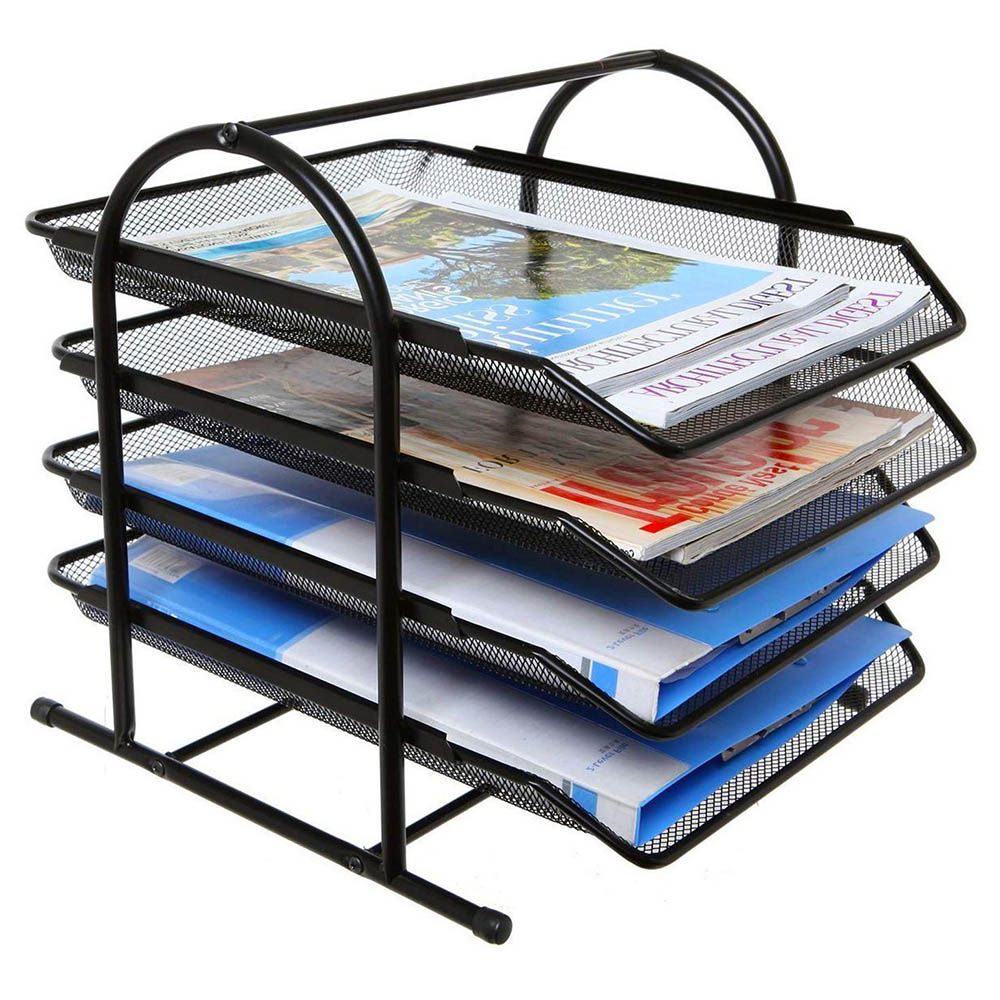 Maxi - Mesh 4 Tier Document Tray - Black