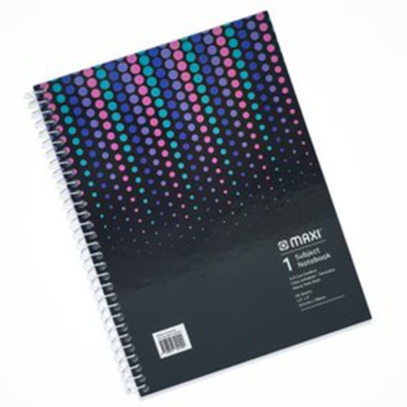 Maxi - Spiral Hardcover 1 Subject Notebook - 9.5x7-inch - Assorted 1pc