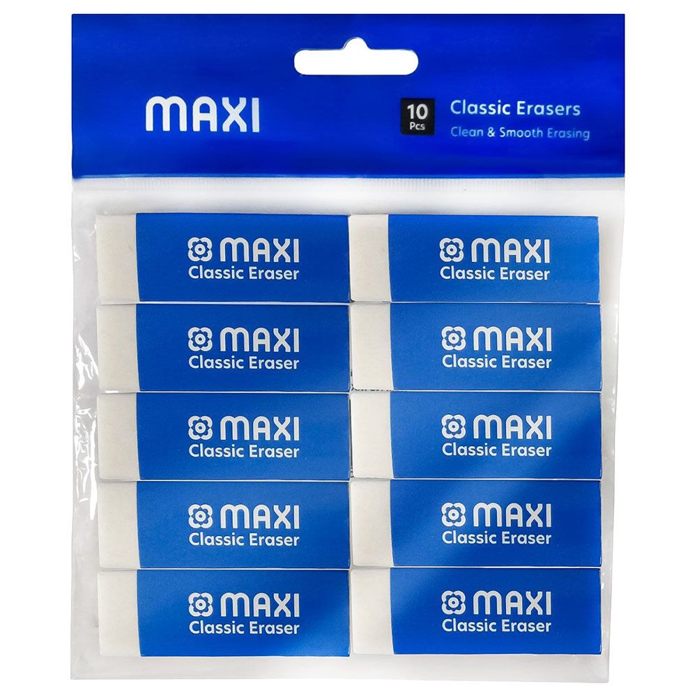 Maxi - Dust Free Eraser - Big - 10Pcs