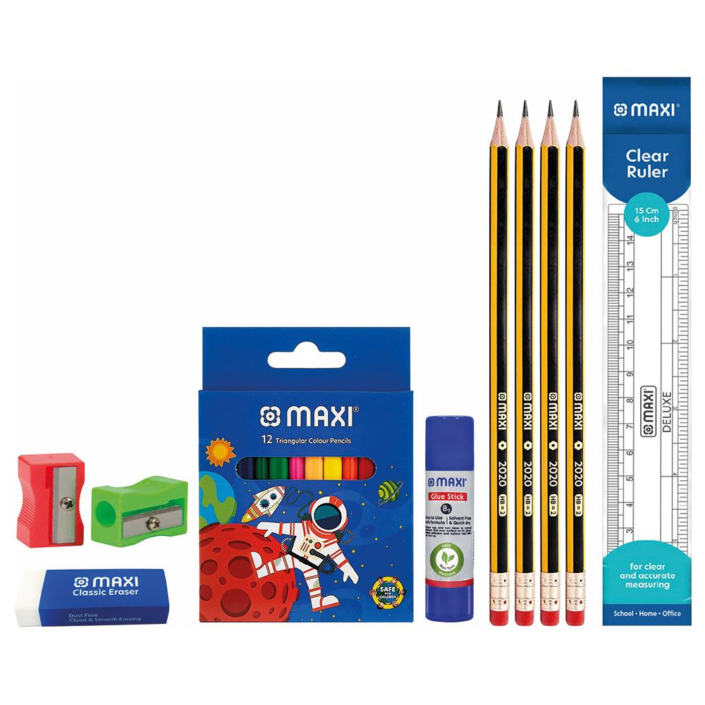 Maxi - School Stationery Basic Kit - 21pcs