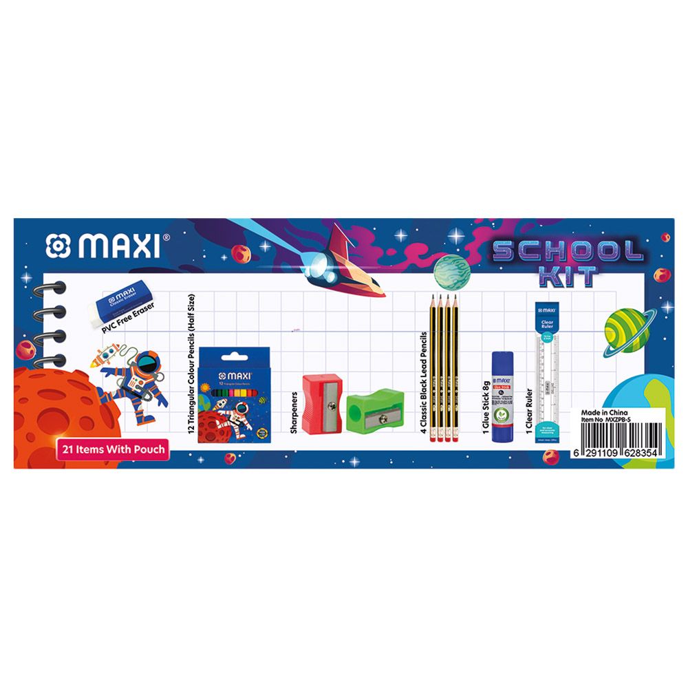 Maxi - School Stationery Basic Kit - 21pcs