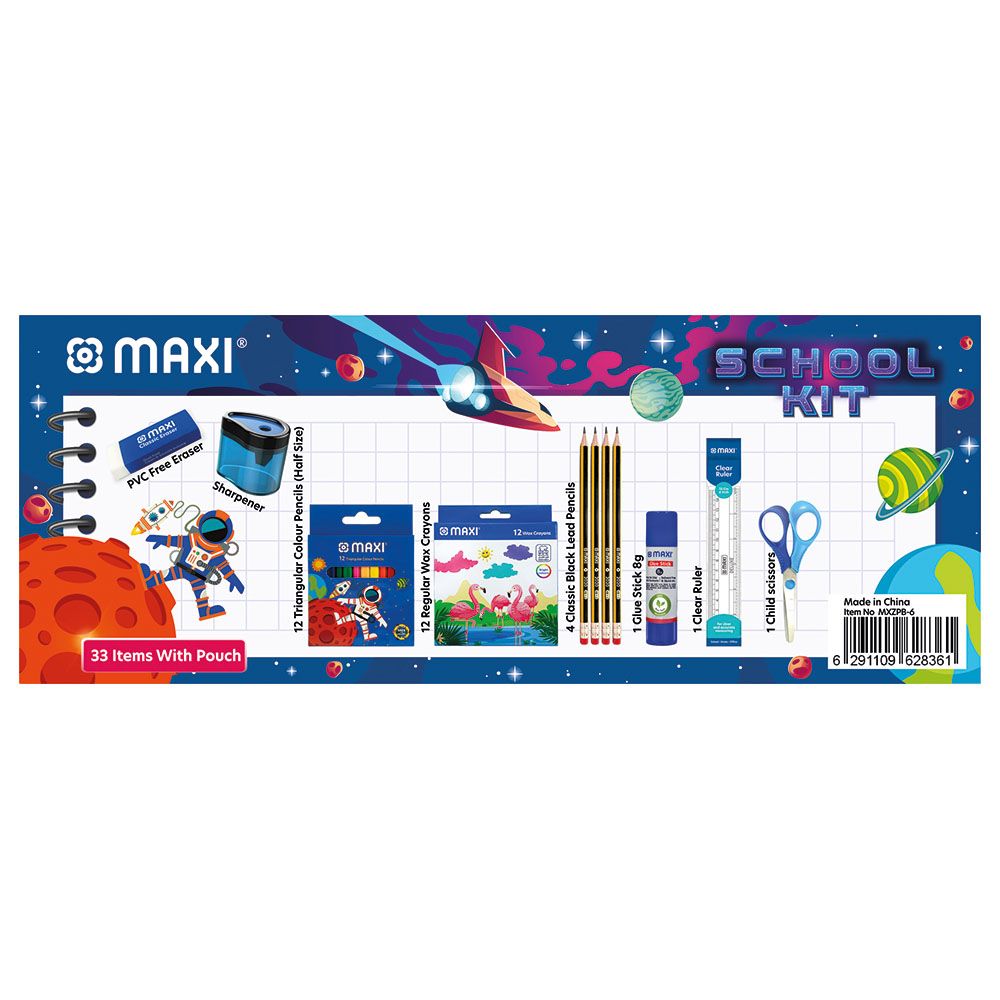 Maxi - School Stationery Basic Kit - 33pcs