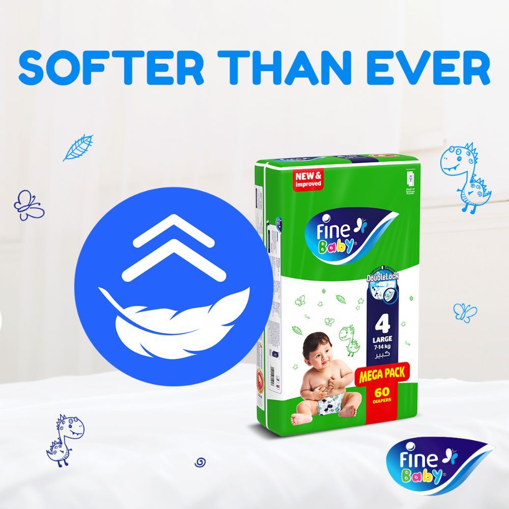 Fine Baby - Diaper Size 6, 16+ kg Junior 144 Diapers