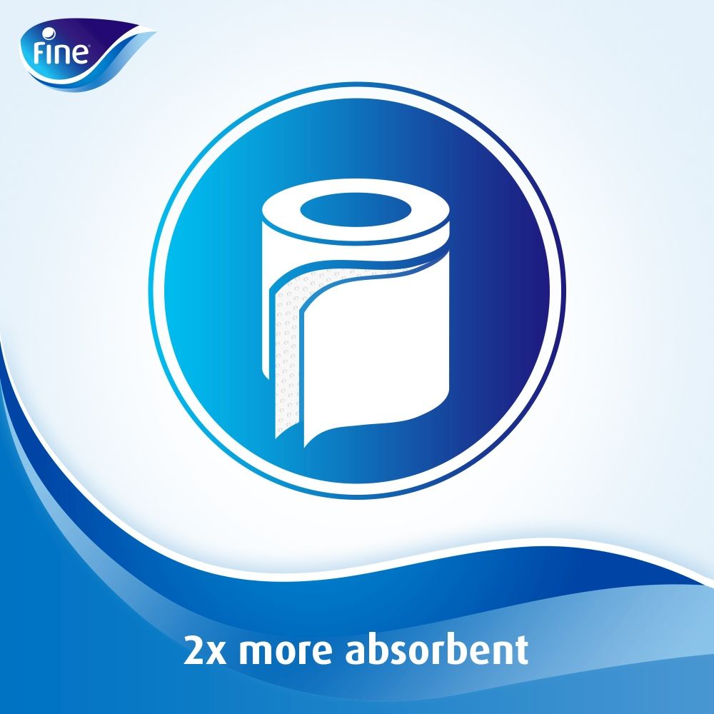 Fine Comfort Toliet Paper - Soft & Absorbent 2 Ply 12 Rolls