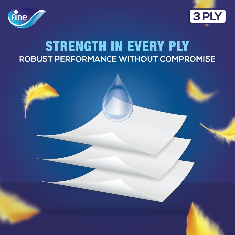 Fine - Prestige Facial Tissue 96 Sheets x 3 Ply - Pack Of 5