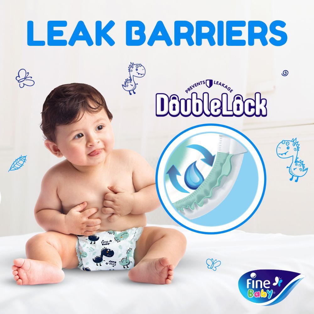 Fine Baby Diapers, DoubleLock Technology, Size 6, Junior 16kg+, Economy Pack, 20 Count