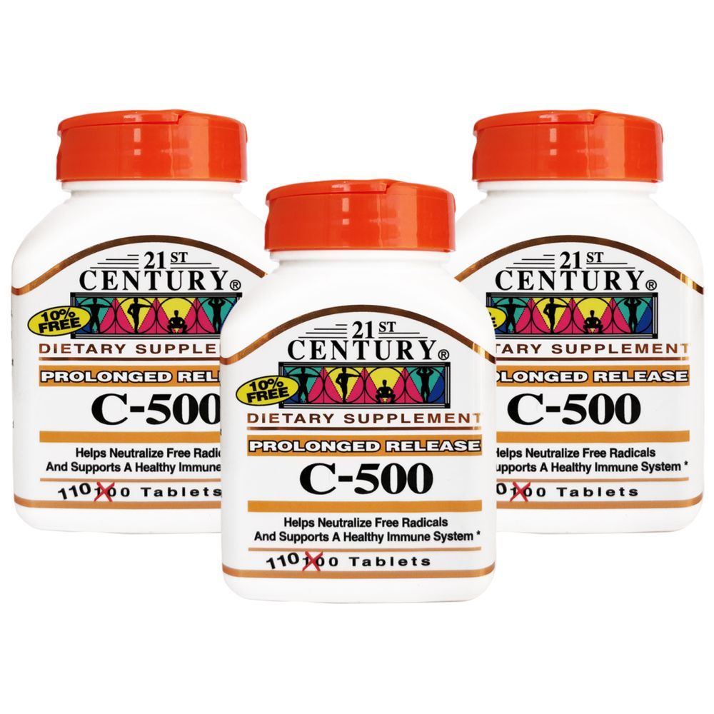 21st Century - C 500mg Orange 110 Chewables Pack of 3