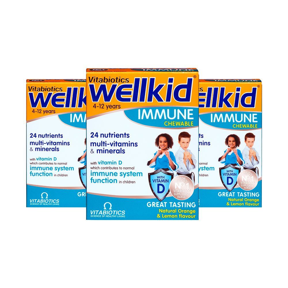 Vitabiotics - Wellkid Immune Chewable 30 Tablets Pack of 3