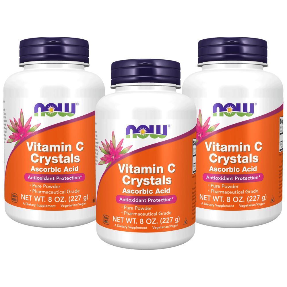 Now Foods Vitamin C Crystals Powder 8 Oz. Pack of 3