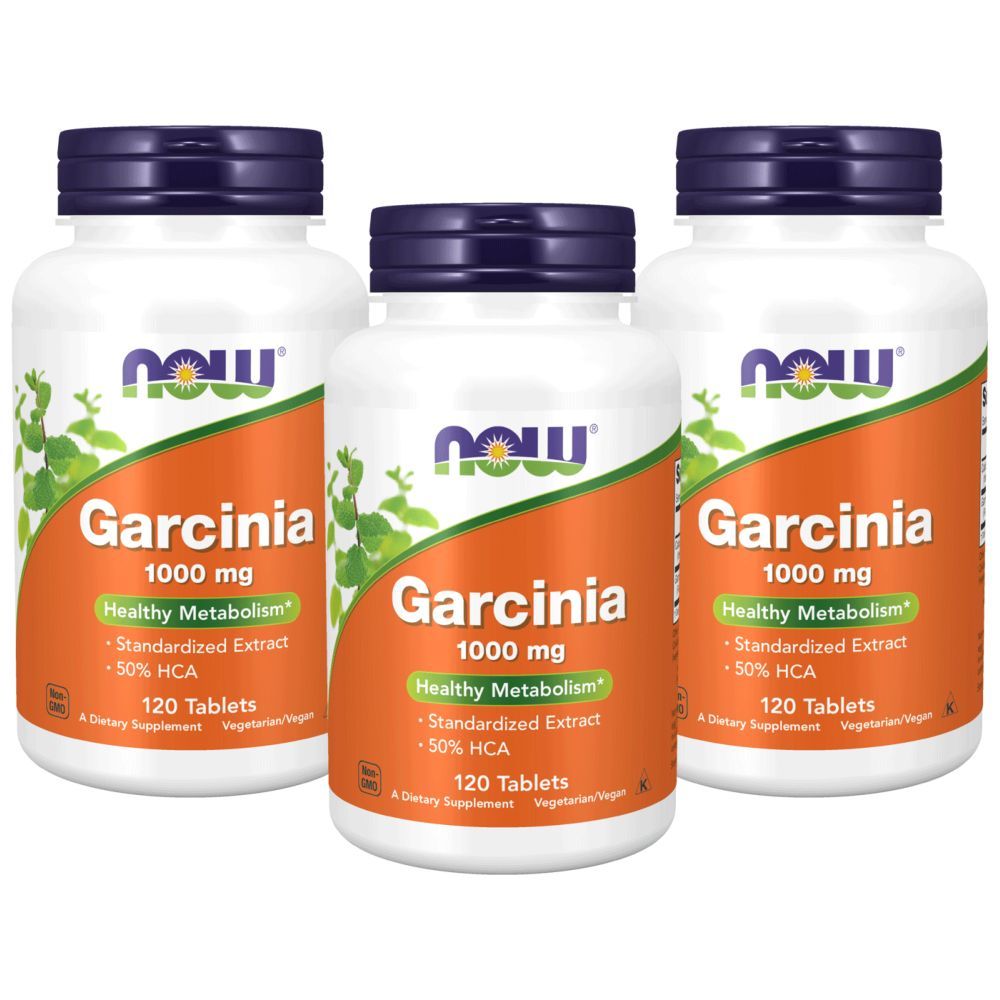 Now Foods Garcinia 1000 mg 120 Tablets Pack of 3