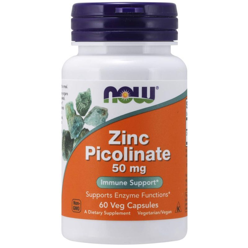 Now Foods - Zinc Picolinate 50 mg 120 Veg Capsules