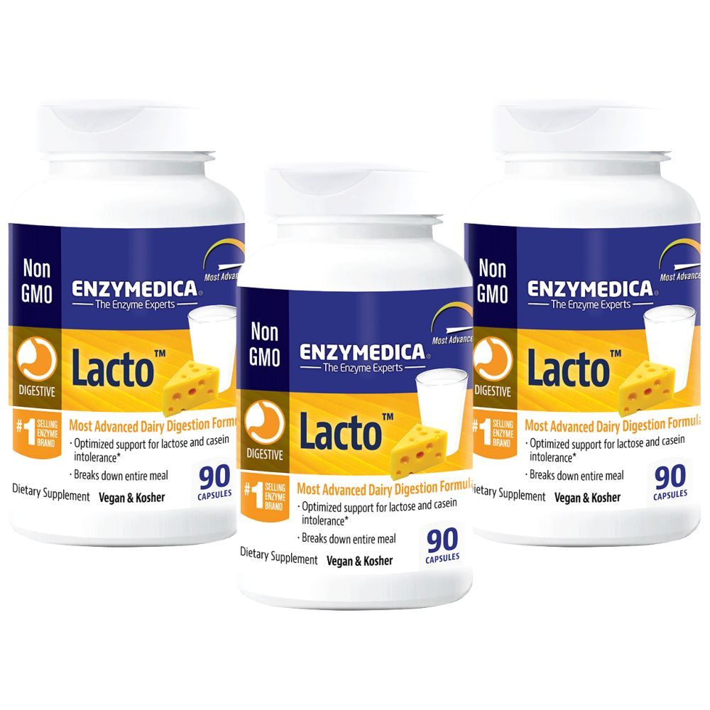 Enzymedica - Lacto 90 Capsules Pack of 3