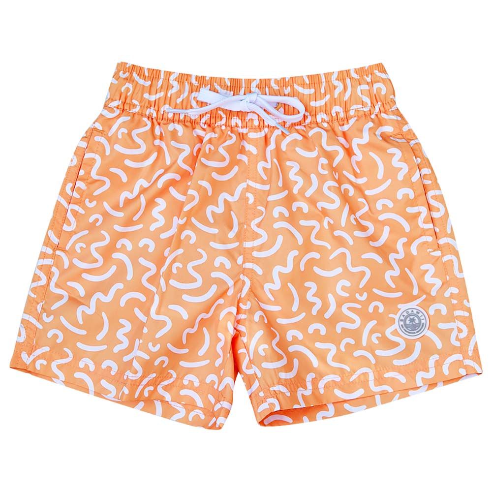 Badawii Beachwear - Boy Swim Short - Sunset Vibes - Orange