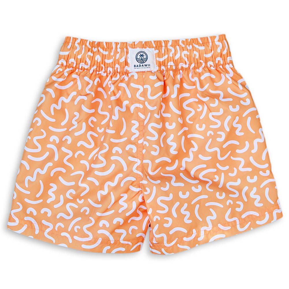 Badawii Beachwear - Boy Swim Short - Sunset Vibes - Orange