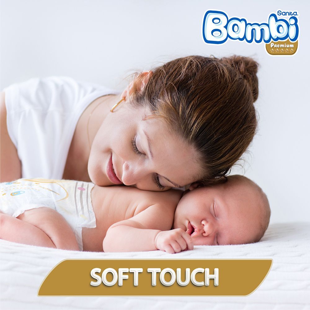 Sanita Bambi Baby Diapers Regular, New Born, 2-4KG,19Count