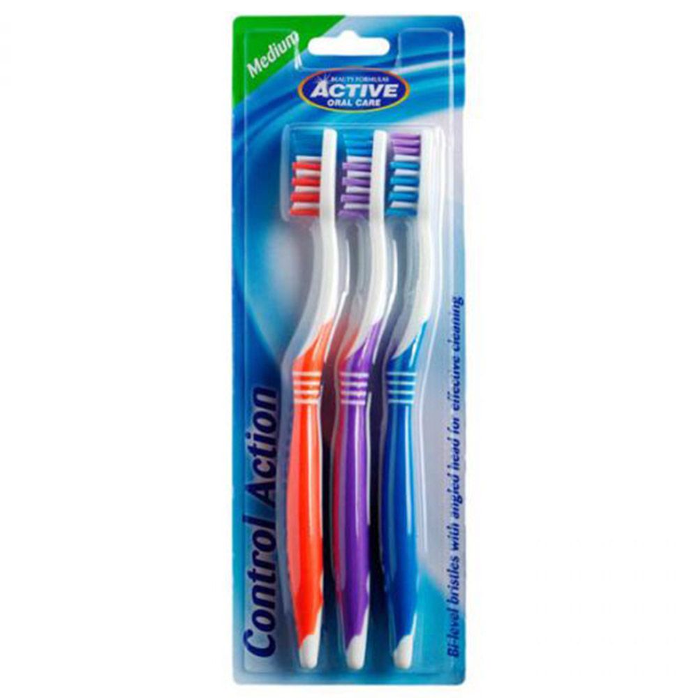 Beauty Formulas - Control Action Tooth Brush Pack of 3