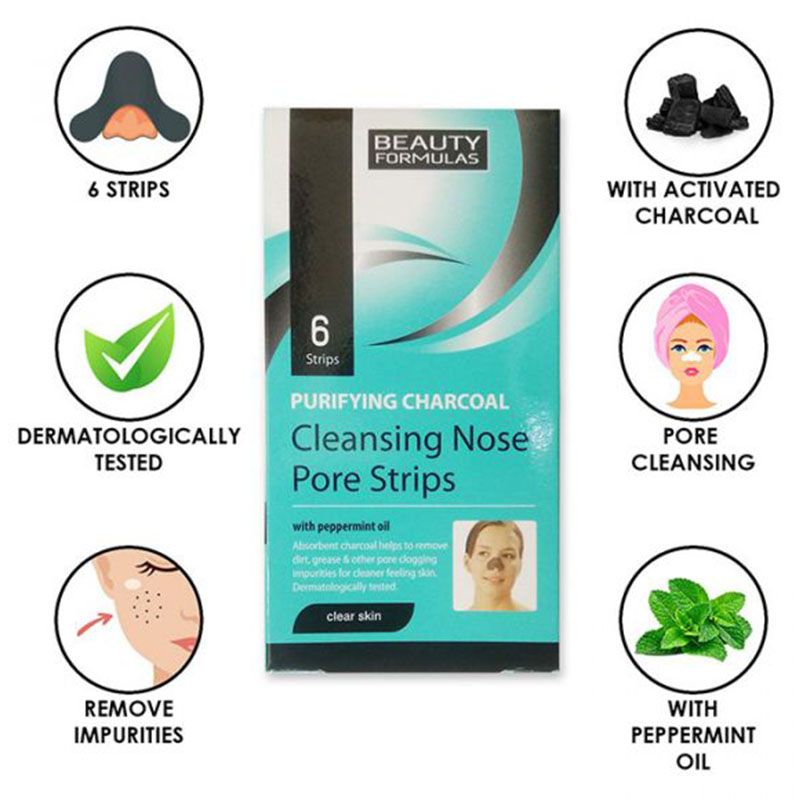 Beauty Formulas - Charcoal Nose Strips 6's