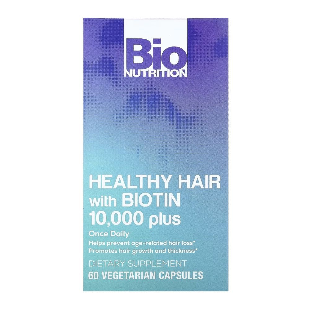 Bio Nutrition - Healthy Hair w/ Biotin 10000 Plus 60 Capsules