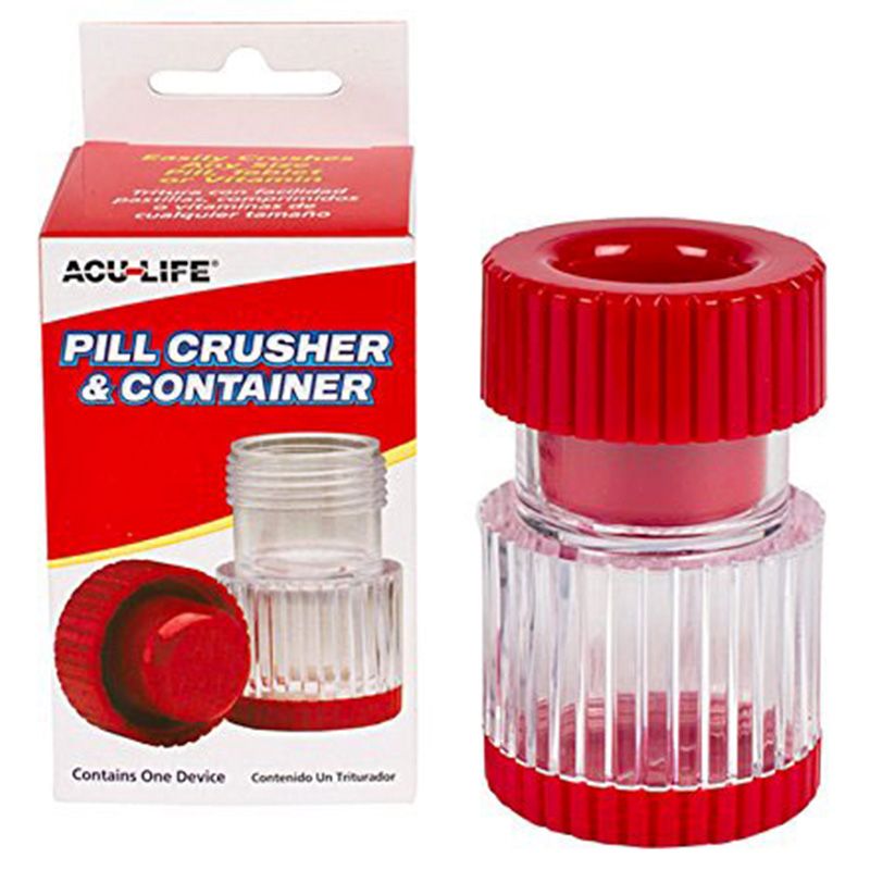 Acu Life - Pill Crusher And Container - Assorted Color