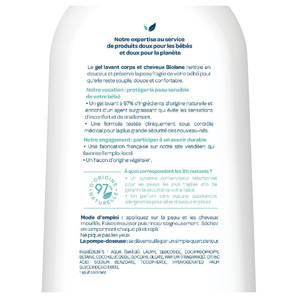 Biolane - 2-in-1 Body & Hair Cleanser 750ml