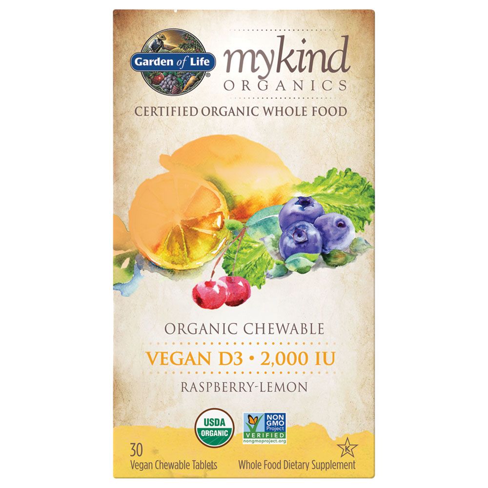 Garden of Life mykind Organics D3 Raspberry Lemon Chewables