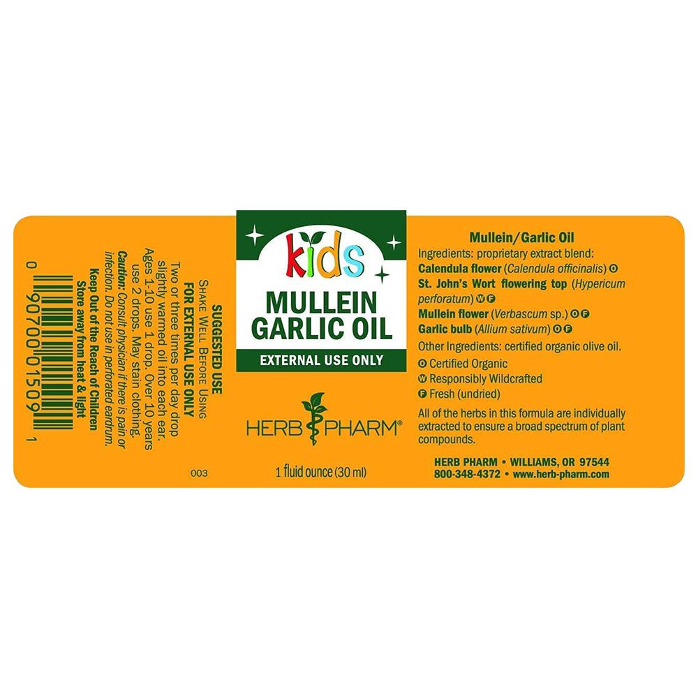 Herb Pharm - Kids Ear Oil Mullein/Garlic - 30ml