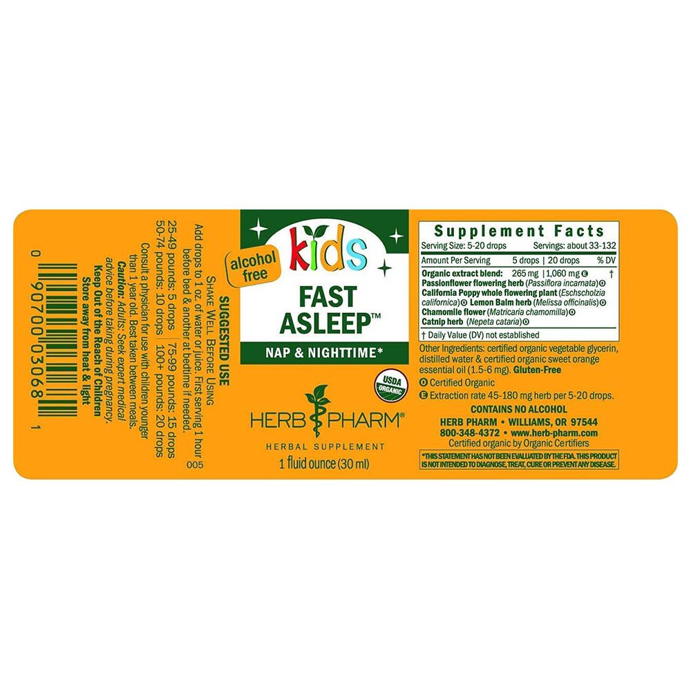 Herb Pharm - Kids Fast Asleep - 30ml