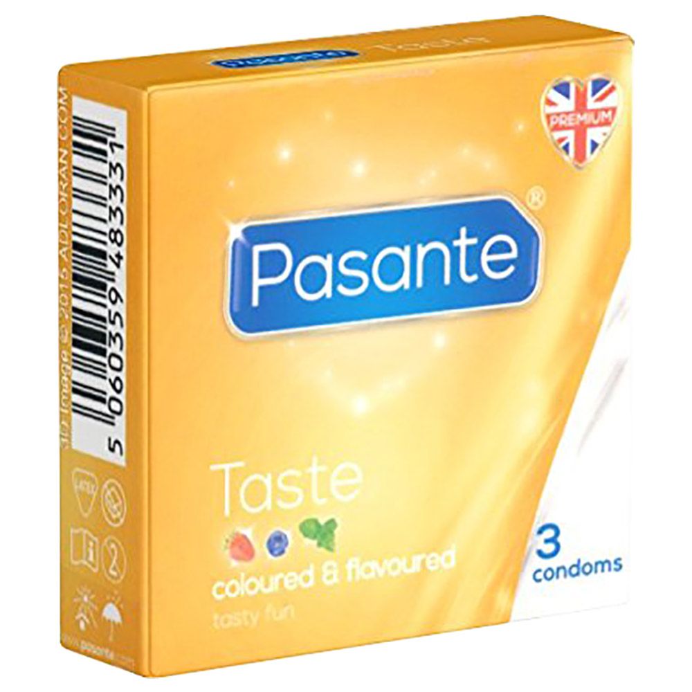 Pasante - Mixed Flavor Condoms 3pcs