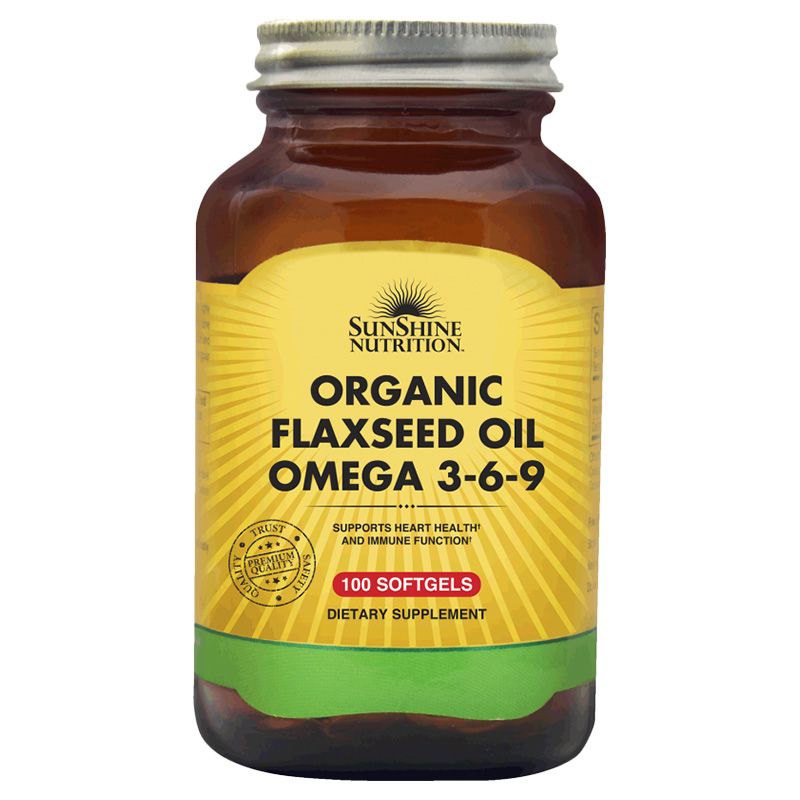 Sunshine Nutrition Organic Flaxseed Oil Omega SoftGel