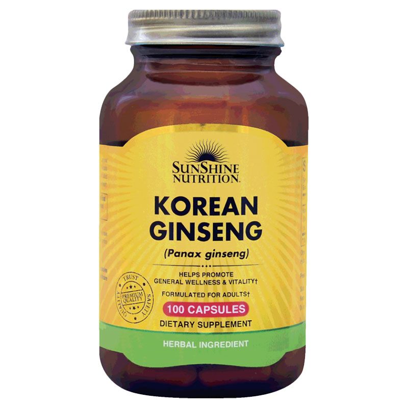 Sunshine Nutrition Korean ginseng 100 Cap