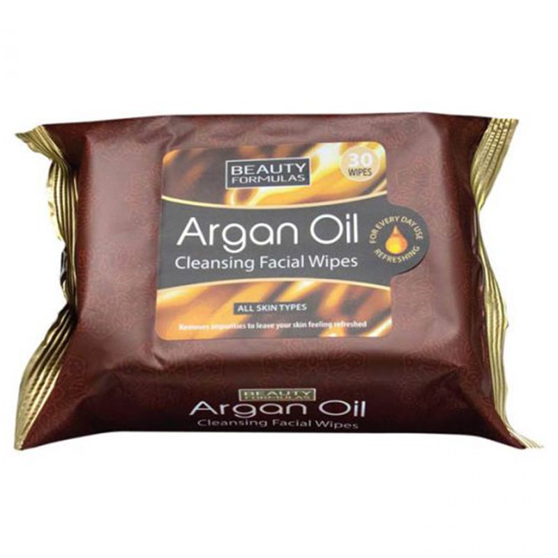 Beauty Formulas - Argan Oil Cleansing Facial Wipes 30's